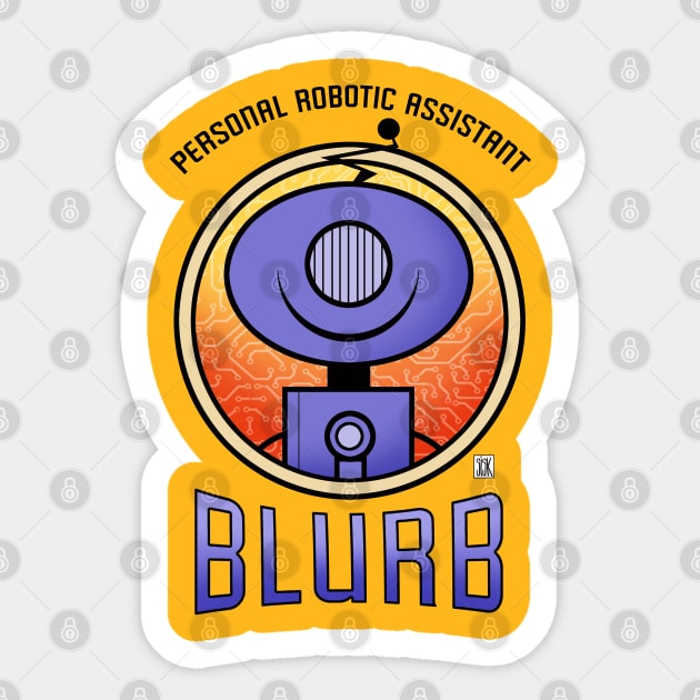 BLURB: Personal Robotic Assistant Sticker by StudioSiskart 